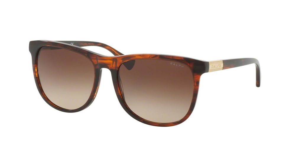 Ralph RA5224 Sunglasses 162513-58 - Striated Brown Frame, Smoke Gradient Lenses