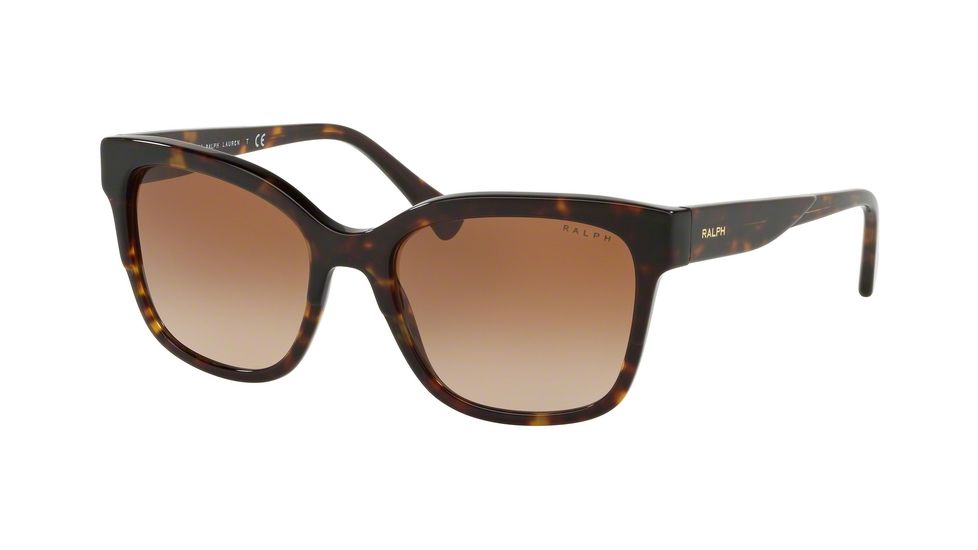 Ralph RA5247 Sunglasses 500313-55 - Dark Havana Frame, Gradient Brown Lenses