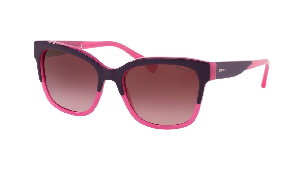 Ralph RA5247 Sunglasses 57228H-55 - Top Violet/Opal Fuxia Frame, Pink Gradient Violet Lenses