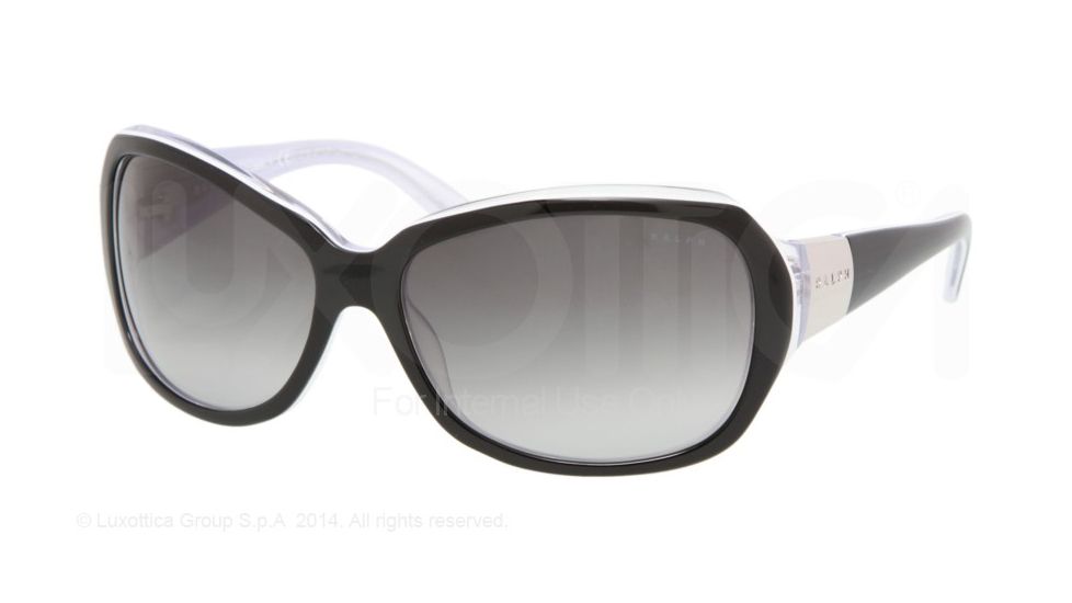 Ralph RA5005 Prescription Sunglasses RA5005-550-11-60 - Lens Diameter 60 mm, Frame Color Black/White/Crystal