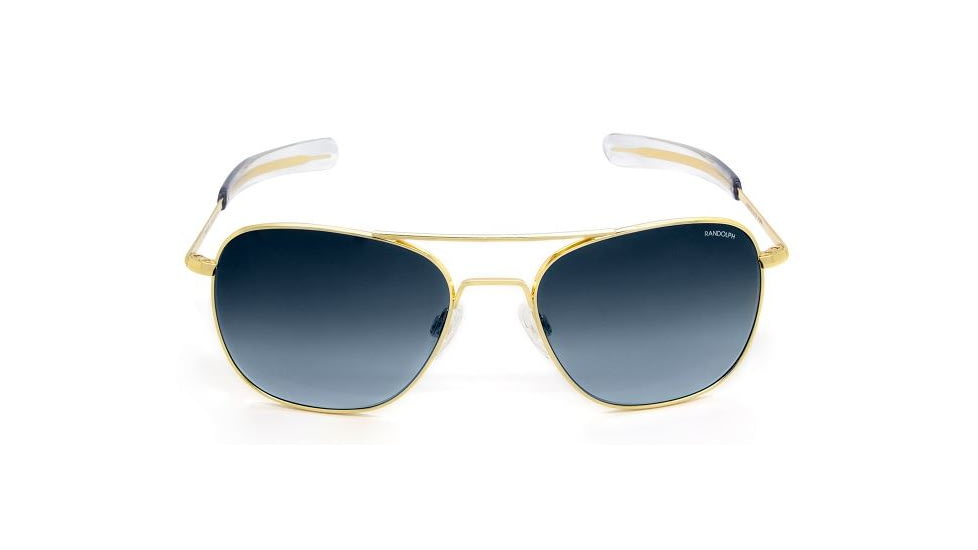 Randolph Aviator 23K Gold Frame, Blue Gradient Nylon Lens, 23K Gold Frame, 55MM AF51602-NY