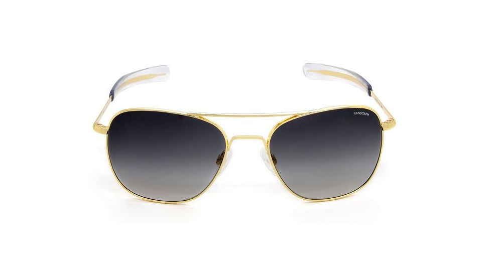 Randolph Aviator 23K Gold Frame, Gray Gradient Nylon Lens, 23K Gold Frame, 58MM AF81603-NY