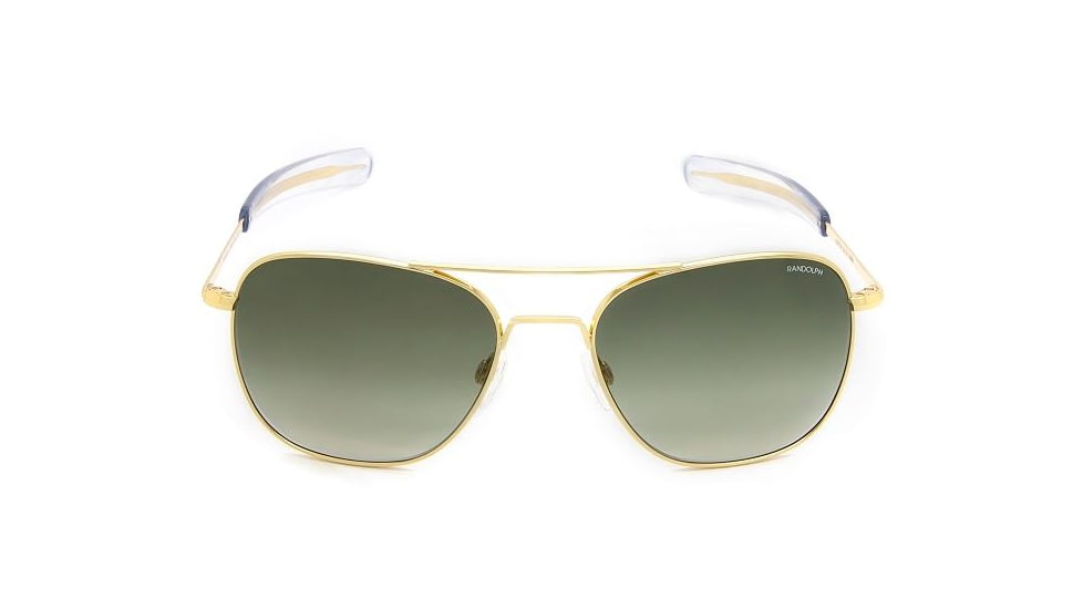 Randolph Aviator 23K Gold Frame, Green Gradient Nylon Lens, 23K Gold Frame, 55MM AF51601-NY