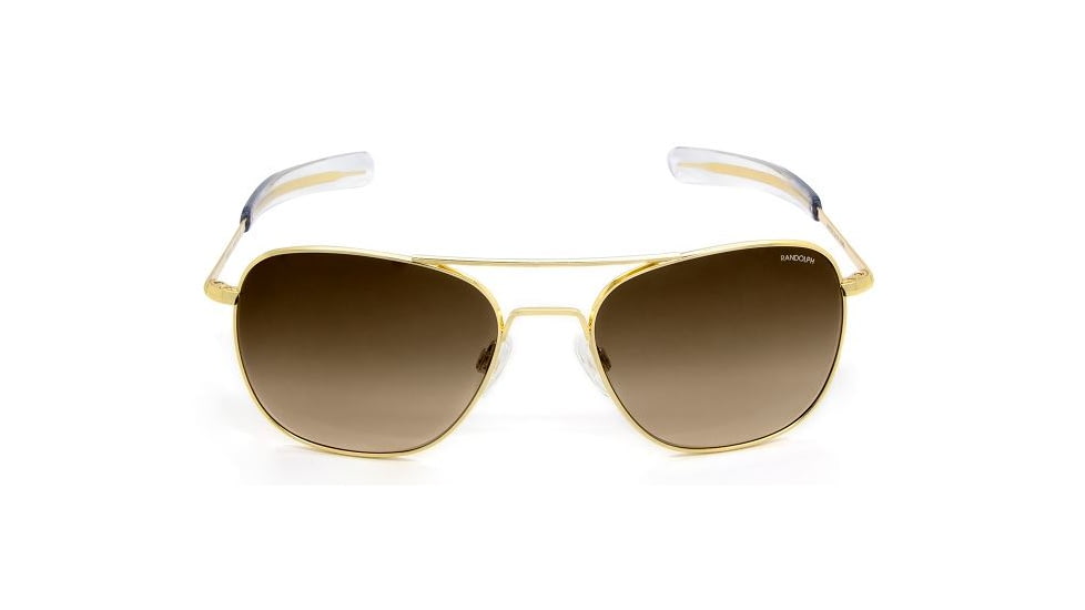 Randolph Aviator 23K Gold Frame, Tan Gradient Nylon Lens, 23K Gold Frame, 58MM AF81604-NY