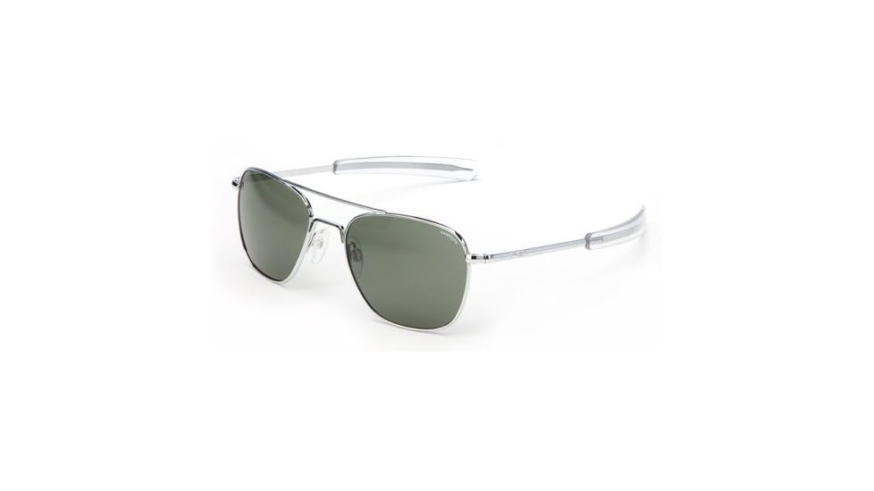 Randolph Aviator Bright Chrome Frame, Agx Glass Lens, Bright Chrome Frame, 55MM AF53614