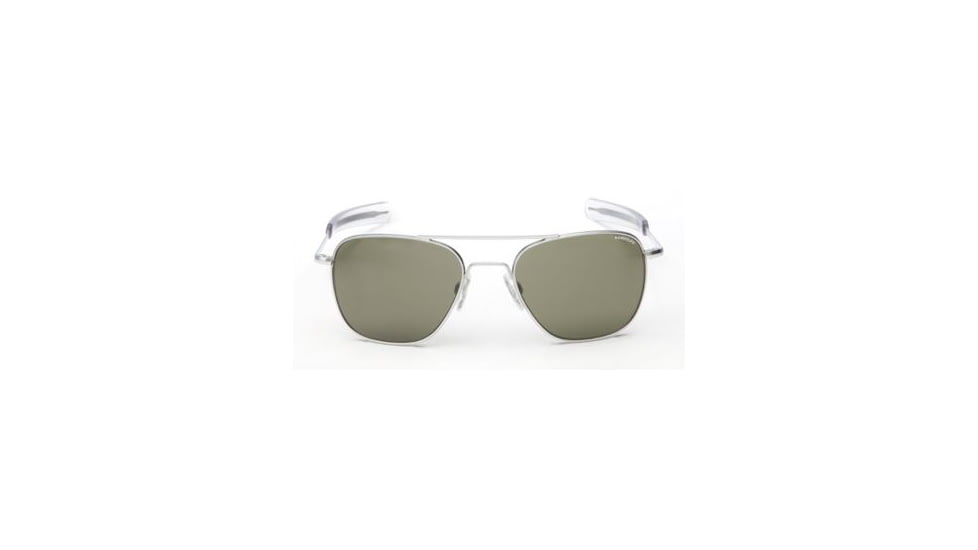 Randolph Aviator Matte Chrome Frame, Gray Glass Lens, Matte Chrome Frame, 58MM AF84611