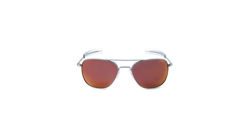 Randolph Aviator Matte Chrome Frame, Orange Flash PC Lens, Matte Chrome Frame, 58MM AF84669-PC