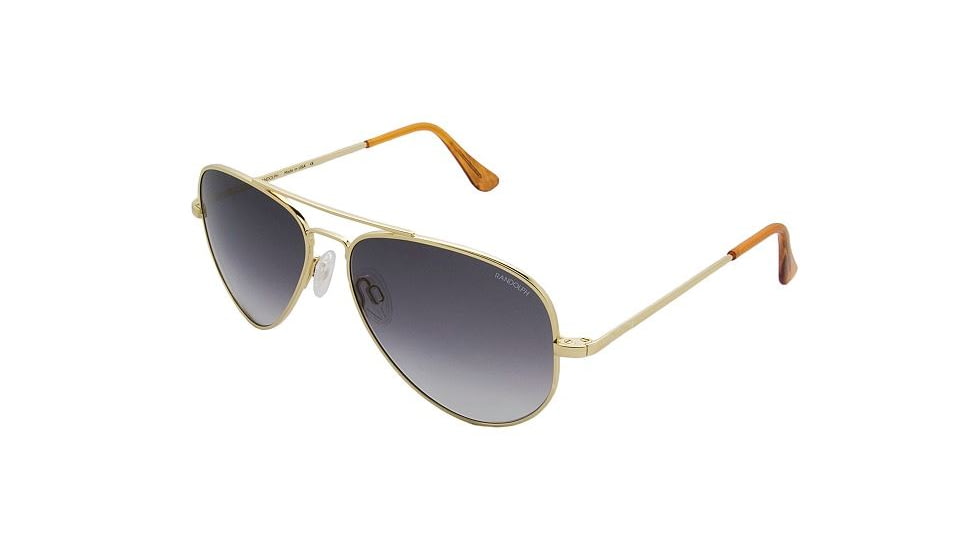 Randolph Concorde 23K Gold Frame, Gray Gradient Nylon Lens, 23K Gold Frame, 61MM CR11403-NY