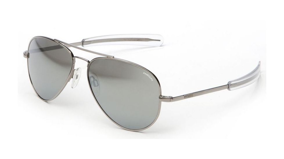Randolph Concorde Gun Metal Frame, Gray Flash Mirror Glass Lens, Gun Metal Frame, 57MM CR7R663