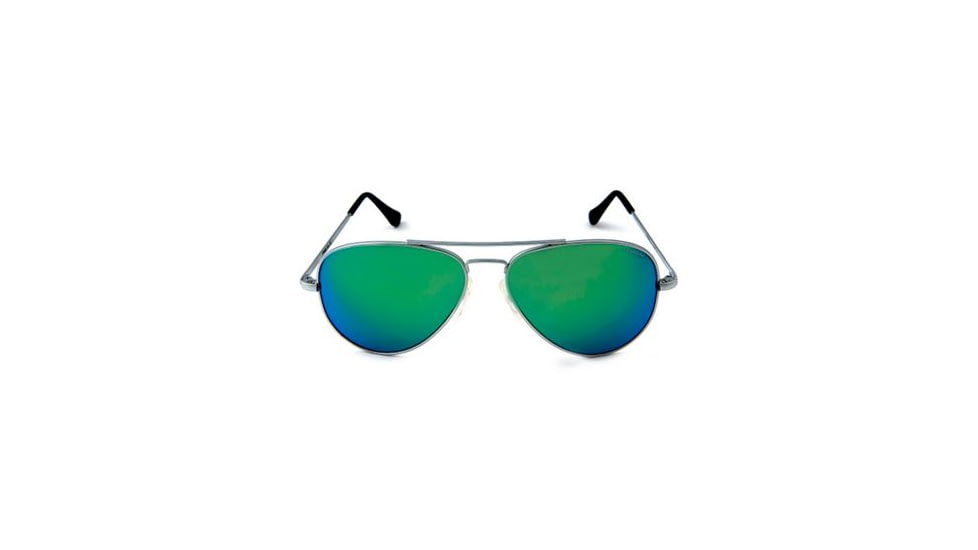 Randolph Concorde Matte Chrome Frame, Green Flash PC Lens, Matte Chrome Frame, 57MM CR74467-PC