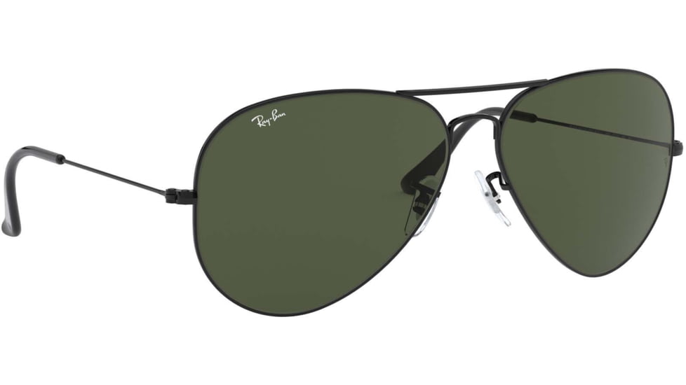 Ray-Ban Aviator Large Metal II Sunglasses RB3026, Black Frame, Crystal Gray Lenses, L2821-6214