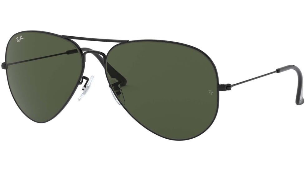 Ray-Ban Aviator Large Metal II Sunglasses RB3026, Black Frame, Crystal Gray Lenses, L2821-6214