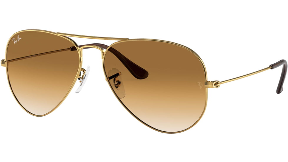 Ray-Ban Aviator Large Metal RB3025 Sunglasses, Arista Crystal Brown Gradient, RB3025 001/51-6214