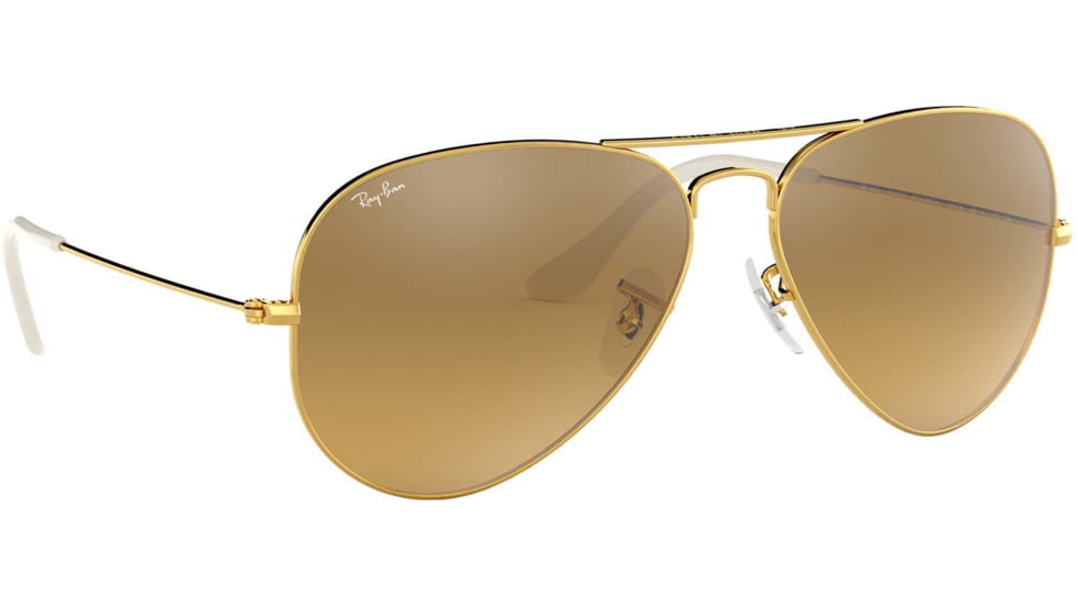 Ray-Ban Aviator Large Metal RB3025 Sunglasses, Arista Crystal Brown Mirror Silver Gradient, RB3025 001/3K-5814