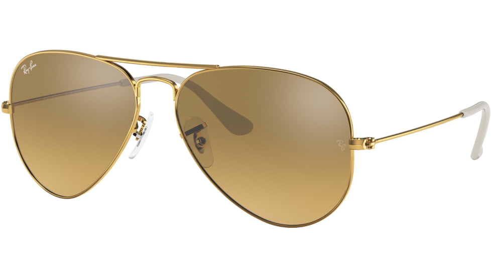 Ray-Ban Aviator Large Metal RB3025 Sunglasses, Arista Crystal Brown Mirror Silver Gradient, RB3025 001/3K-5814