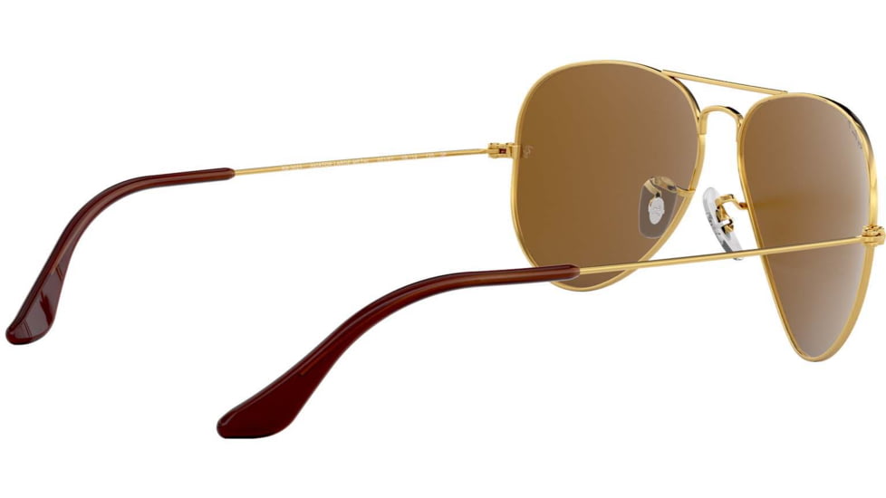 Ray-Ban Aviator Large Metal RB3025 Sunglasses, Arista Crystal Brown Polarized, RB3025 001/57-5814