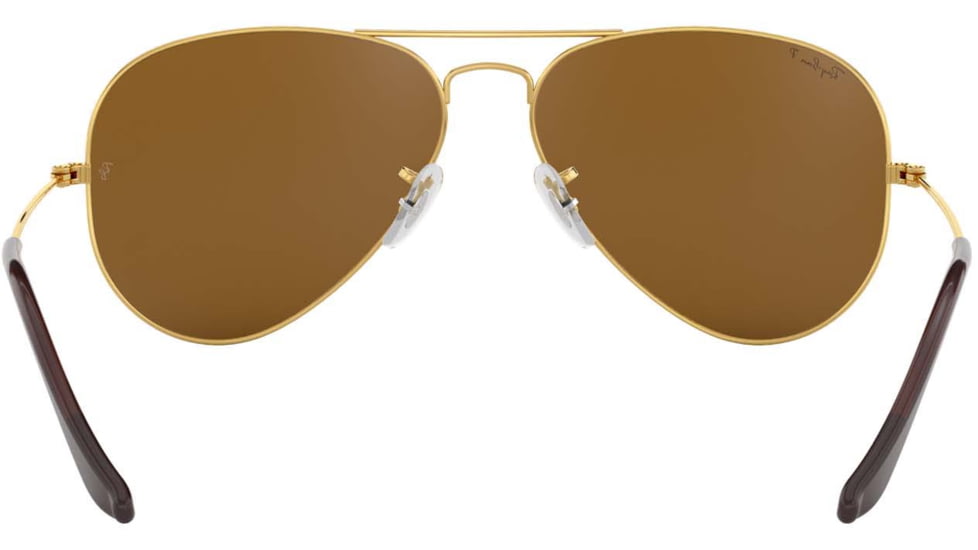 Ray-Ban Aviator Large Metal RB3025 Sunglasses, Arista Crystal Brown Polarized, RB3025 001/57-5814