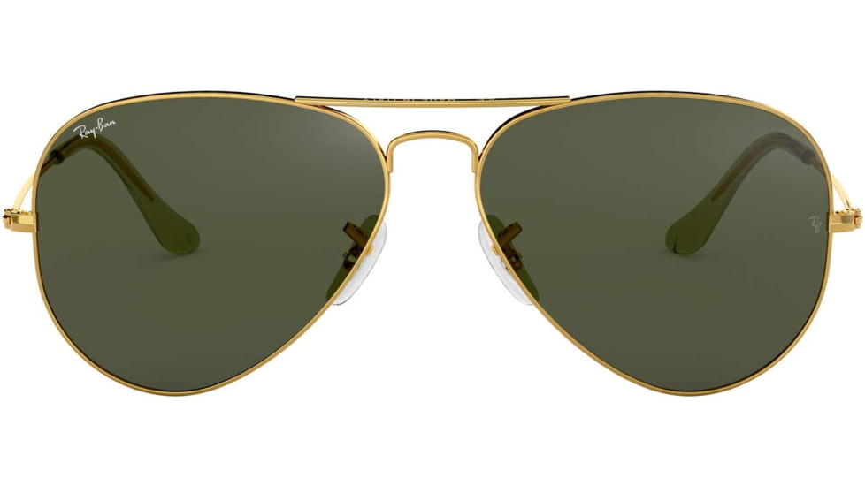 Ray-Ban Aviator Large Metal RB3025 Sunglasses, Arista Frame, Crystal Green 58 mm Lenses, L0205-5814