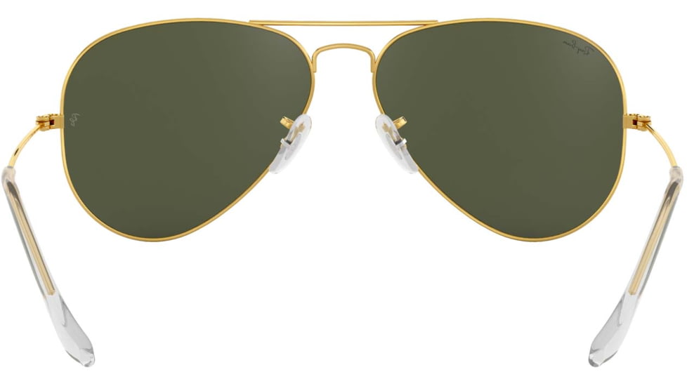 Ray-Ban Aviator Large Metal RB3025 Sunglasses, Arista Frame, Crystal Green 58 mm Lenses, L0205-5814