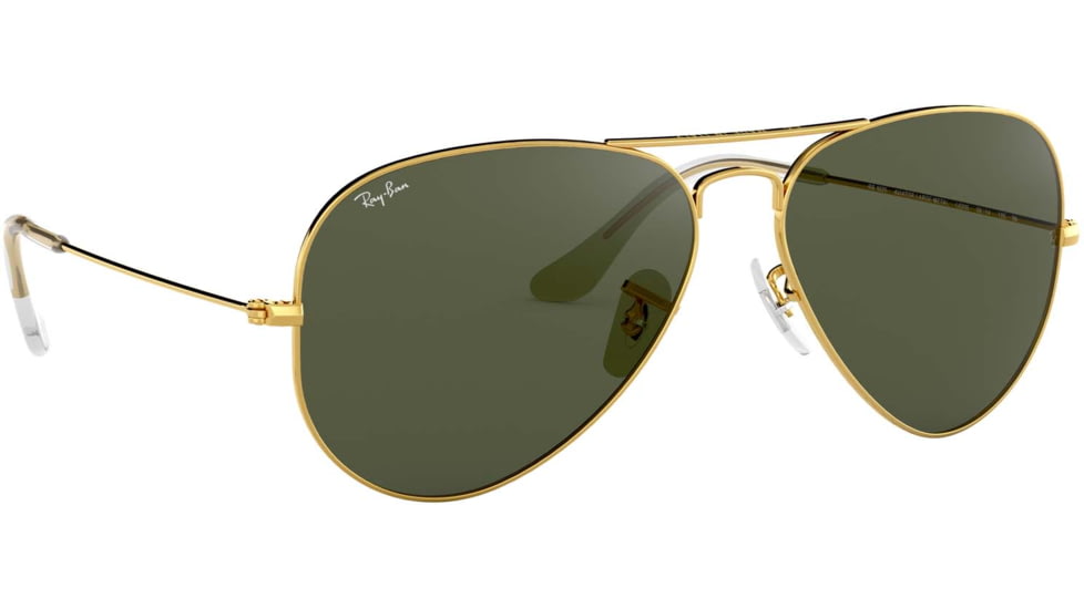 Ray-Ban Aviator Large Metal RB3025 Sunglasses, Arista Frame, Crystal Green 58 mm Lenses, L0205-5814