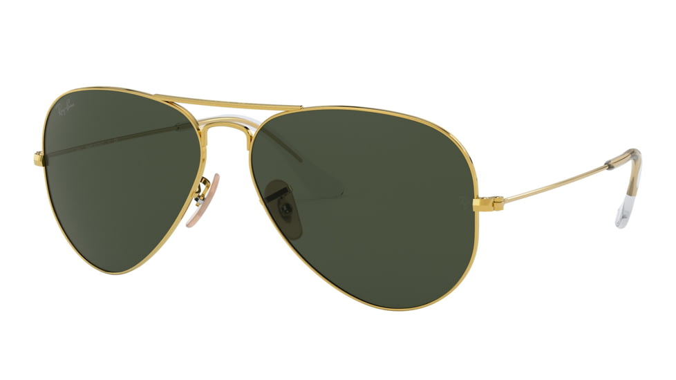 Ray-Ban Aviator Large Metal RB3025 Sunglasses, Arista Frame, G-15 Green Lens, 58, RB3025-W3400-58