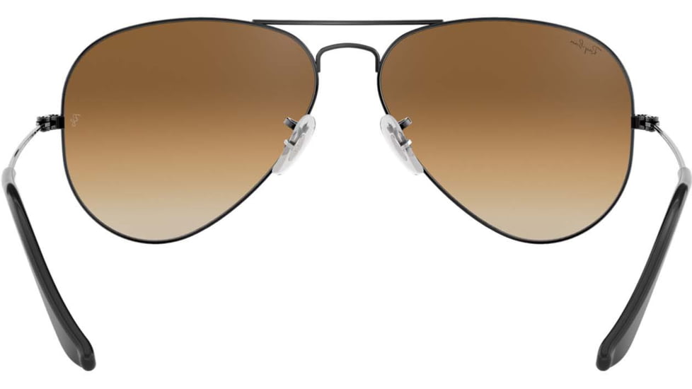 Ray-Ban Aviator Large Metal RB3025 Sunglasses, Gunmetal Crystal Brown Gradient, RB3025 004/51-5814