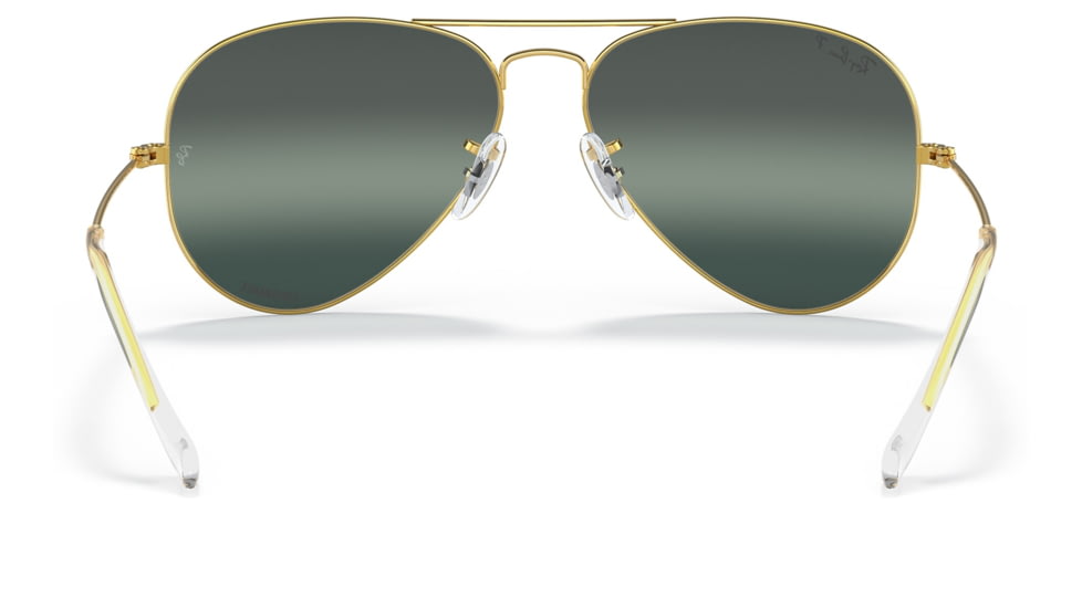 Ray-Ban Aviator Large Metal RB3025 Sunglasses, Legend Gold Frame, Silver/Blue Chromance Lens, Polarized, 62, RB3025-9196G6-62