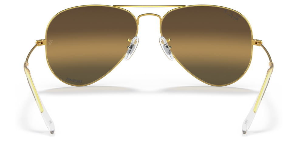 Ray-Ban Aviator Large Metal RB3025 Sunglasses, Legend Gold Frame, Silver/Brown Chromance Lens, Polarized, 62, RB3025-9196G5-62