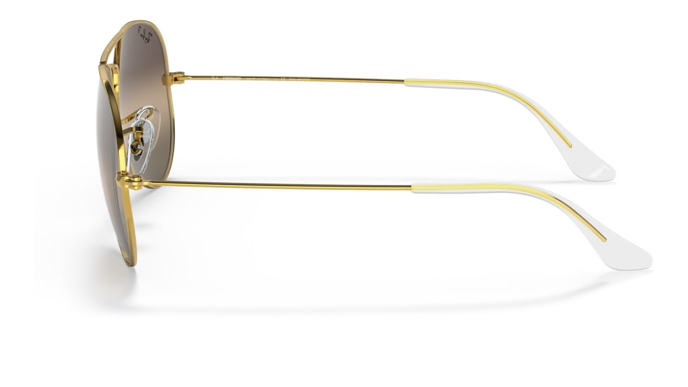 Ray-Ban Aviator Large Metal RB3025 Sunglasses, Legend Gold Frame, Silver/Grey Chromance Lens, Polarized, 62, RB3025-9196G3-62