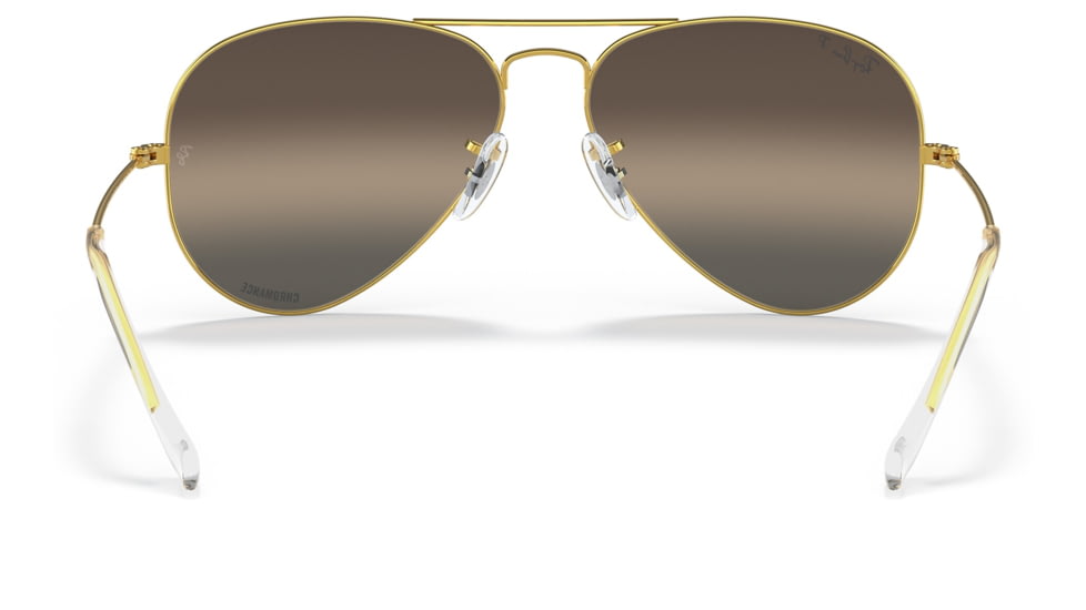 Ray-Ban Aviator Large Metal RB3025 Sunglasses, Legend Gold Frame, Silver/Grey Chromance Lens, Polarized, 62, RB3025-9196G3-62