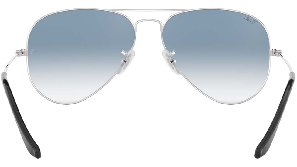 Ray-Ban Aviator Large Metal RB3025 Sunglasses, Silver Crystal Gradient Light Blue, RB3025 003/3F-5814