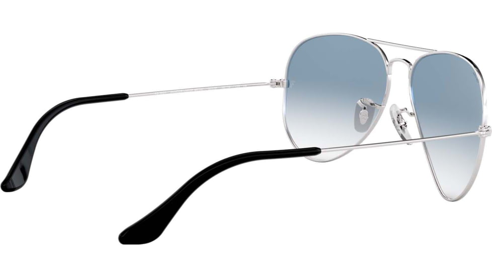 Ray-Ban Aviator Large Metal RB3025 Sunglasses, Silver Crystal Gradient Light Blue, RB3025 003/3F-6214