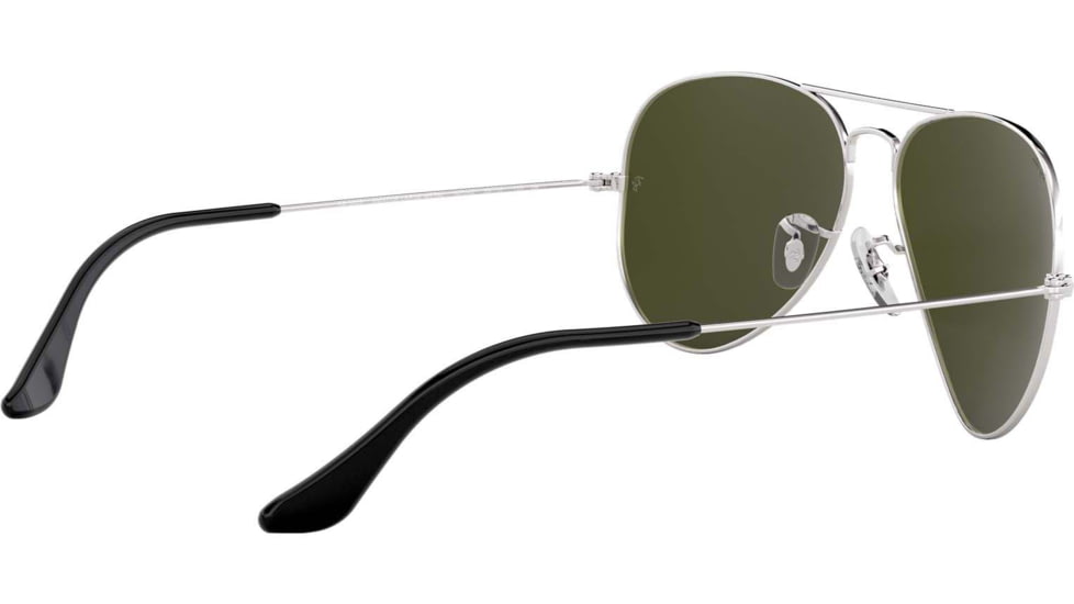 Ray-Ban Aviator Large Metal RB3025 Sunglasses, Silver Crystal Gray Mirror, RB3025 003/40-6214