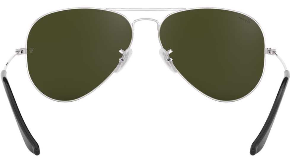 Ray-Ban Aviator Large Metal RB3025 Sunglasses, Silver Crystal Gray Mirror, RB3025 003/40-6214