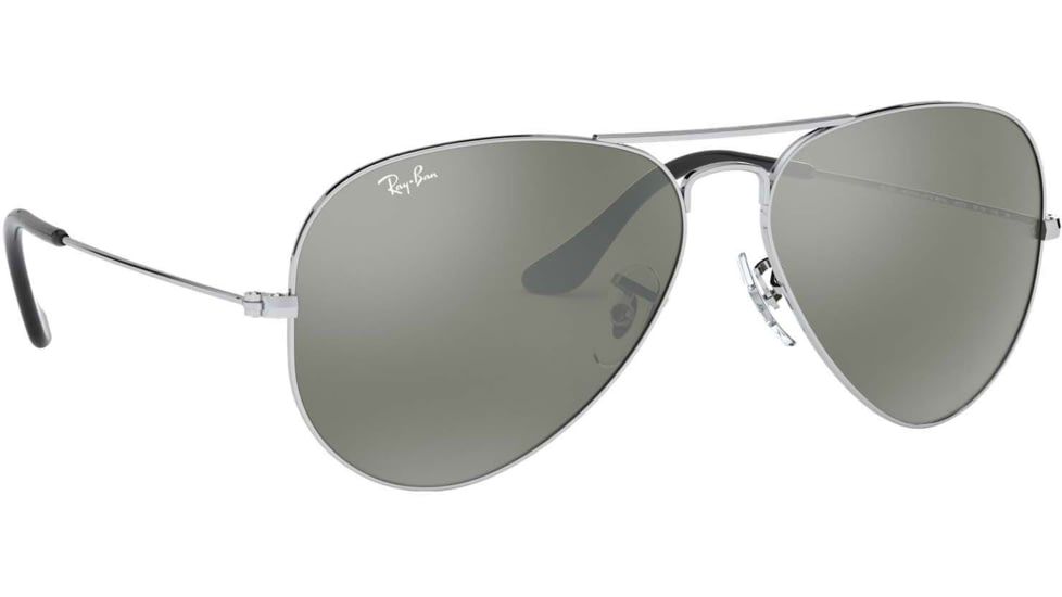 Ray-Ban Aviator Large Metal RB3025 Sunglasses, Silver Frame, Crystal Gray Gradient 58 mm Lenses, 003-32-5814