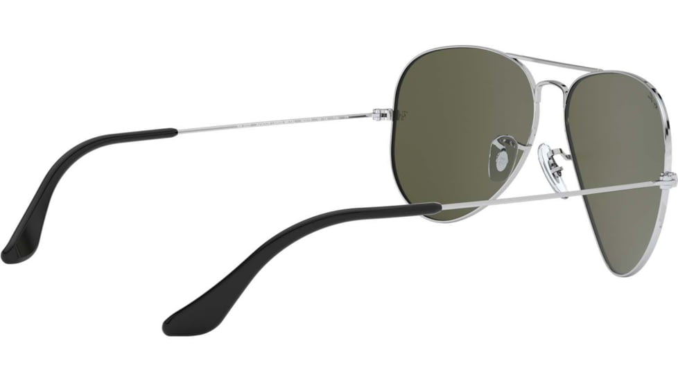 Ray-Ban Aviator Large Metal RB3025 Sunglasses, Silver Frame, Crystal Gray Gradient 58 mm Lenses, 003-32-5814