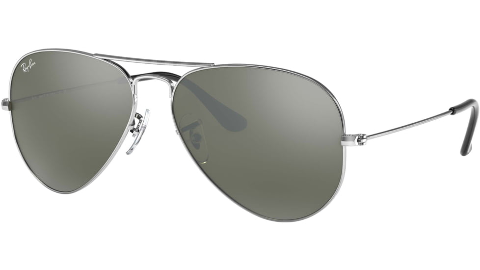 Ray-Ban Aviator Large Metal RB3025 Sunglasses, Silver Frame, Crystal Gray Gradient 58 mm Lenses, 003-32-5814