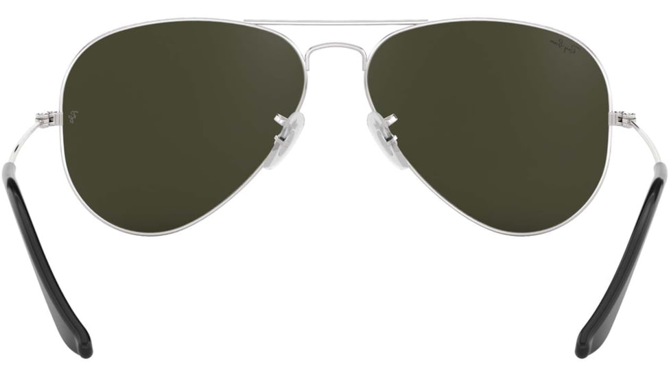 Ray-Ban Aviator Large Metal RB3025 Sunglasses, Silver Frame, Crystal Gray Mirror 58 mm Lenses, W3277-5814