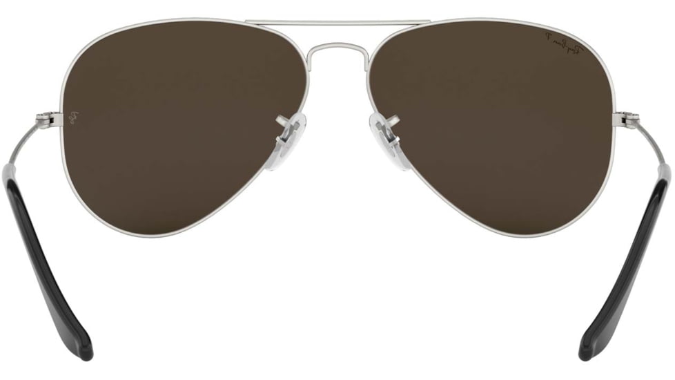 Ray-Ban Aviator Large Metal RB3025 Sunglasses, Silver Frame, Silver Mirror Polar Lenses, RB3025 019/W3-58