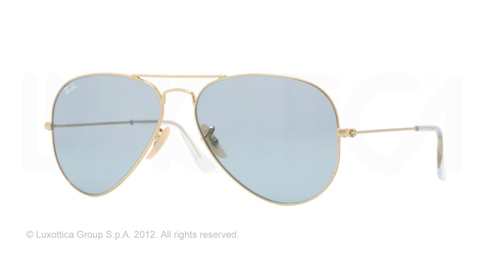Ray-Ban Aviator Large Metal Sunglasses RB3025 001/62-62 - Arista Frame, Crystal Sky Blue Lenses