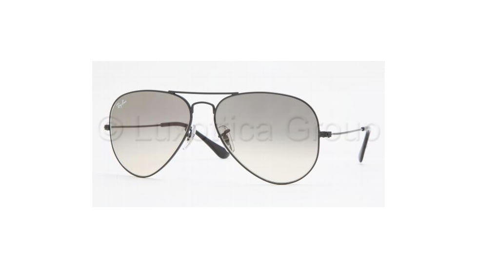 Ray-Ban Aviator Large Metal Sunglasses RB3025 002/32-5814 - Black Crystal Gray Gradient