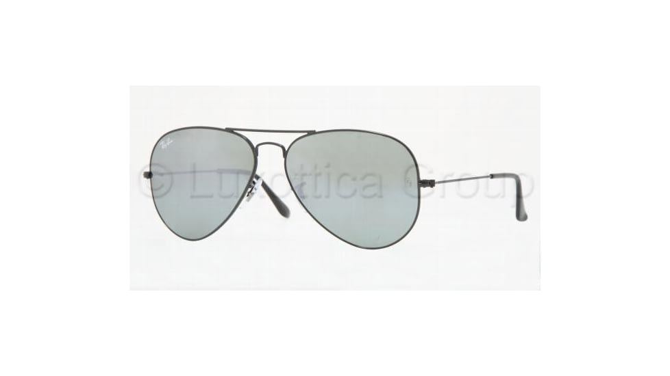 Ray-Ban Aviator Large Metal Sunglasses RB3025 002/40-5514 - Shiny Black Crystal Gray Mirror