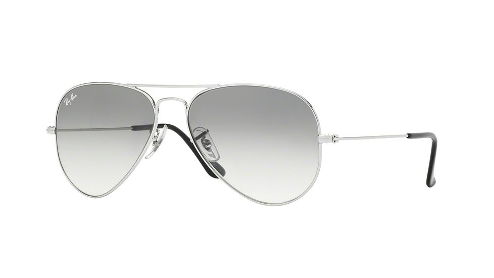 Ray-Ban Aviator Large Metal Sunglasses RB3025 003/32-62 - Silver Frame, Crystal Grey Gradient Lenses
