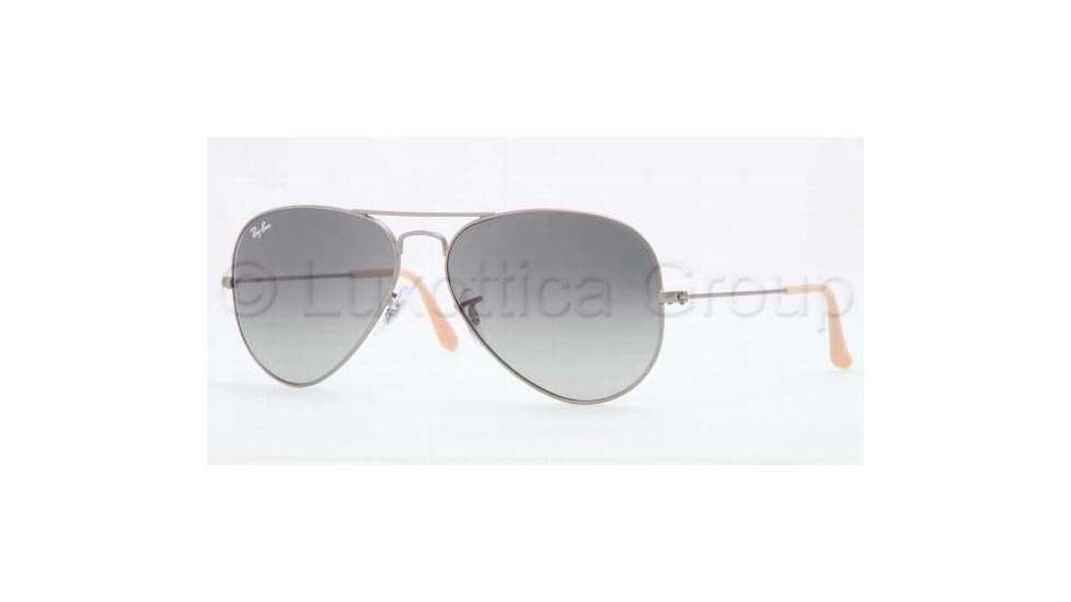 Ray-Ban Aviator Large Metal Sunglasses RB3025 029/71-5514 - Matte Gunmetal Frame, Crystal Gray Gradient Lenses