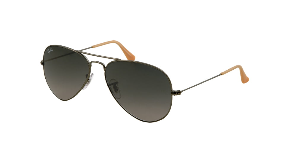 Ray-Ban Aviator Large Metal Sunglasses RB3025 029/71-5514 - Matte Gunmetal Frame, Crystal Gray Gradient Lenses