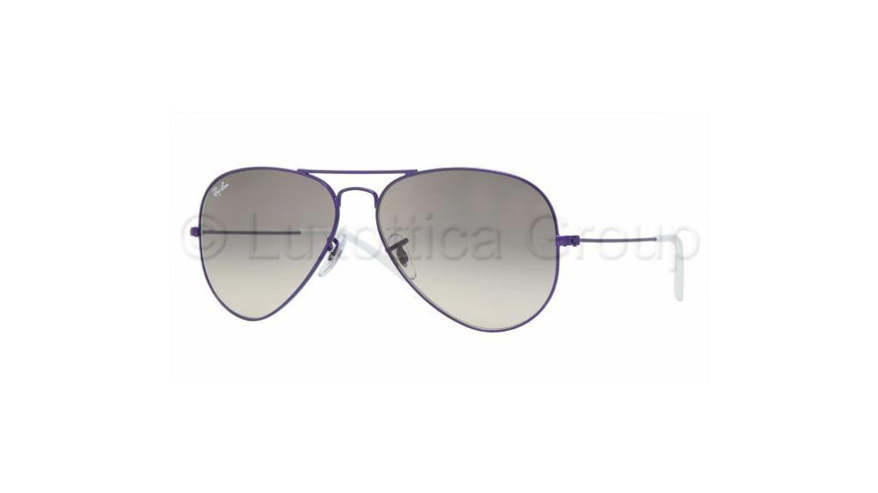 Ray-Ban Aviator Large Metal Sunglasses RB3025 087/32-5514 - Metal Violet Matte Crystal Gray Gradient