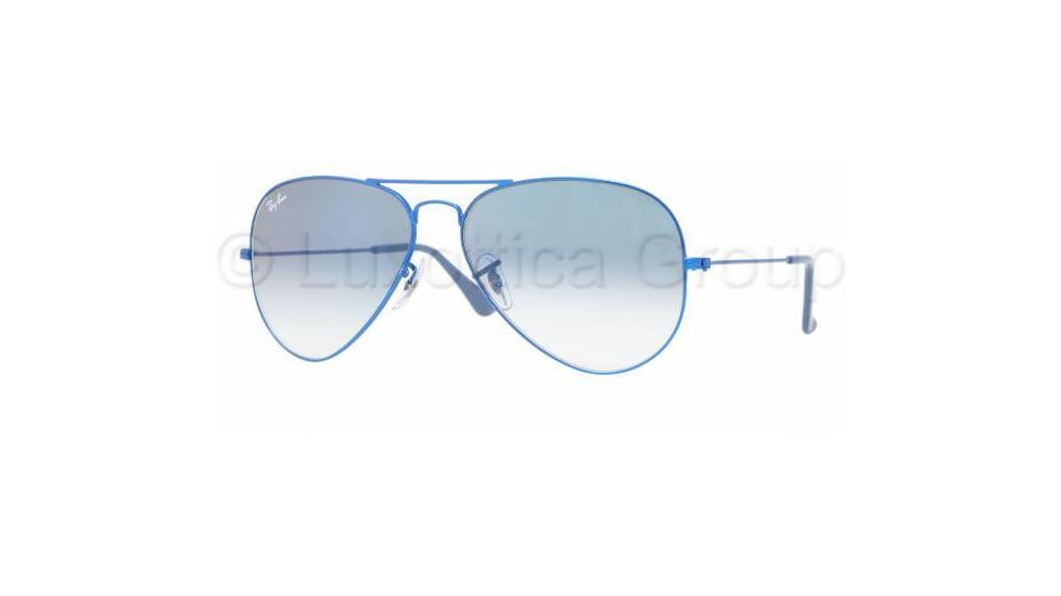Ray-Ban Aviator Large Metal Sunglasses RB3025 088/3F-5514 - Metal Blue Matte Crystal Gradient Light Blue
