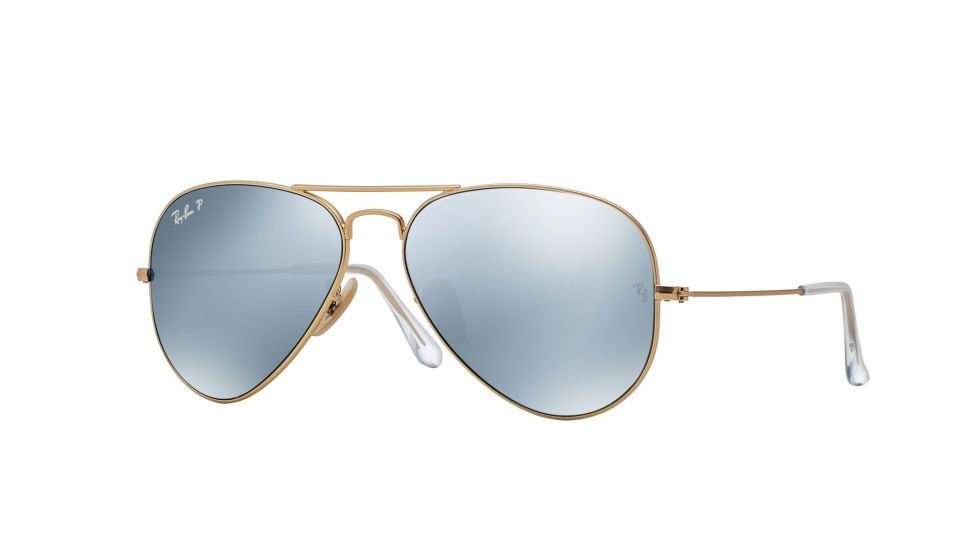 Ray-Ban Aviator Large Metal Sunglasses RB3025 112/W3-58 - Matte Gold Frame, Polar Dark Grey Lenses
