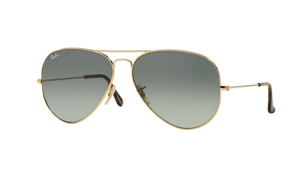 Ray-Ban Aviator Large Metal Sunglasses RB3025 181/71-62 - Gold Frame, Light Grey Gradient Dark Grey Lenses