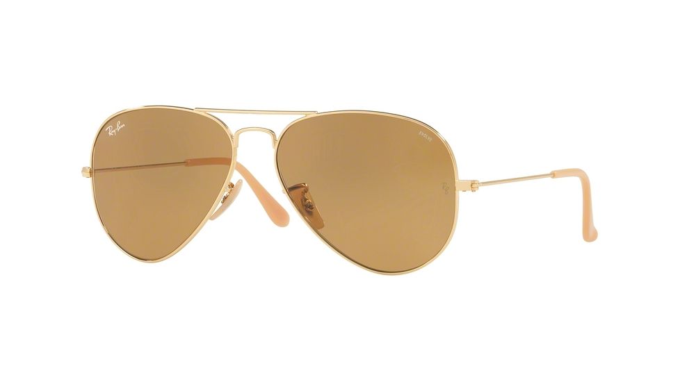 Ray-Ban Aviator Large Metal Sunglasses RB3025 90644I-58 - Gold Frame, Photo Brown Lenses